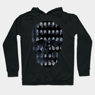 Skull Army Blue (Black Background) Hoodie